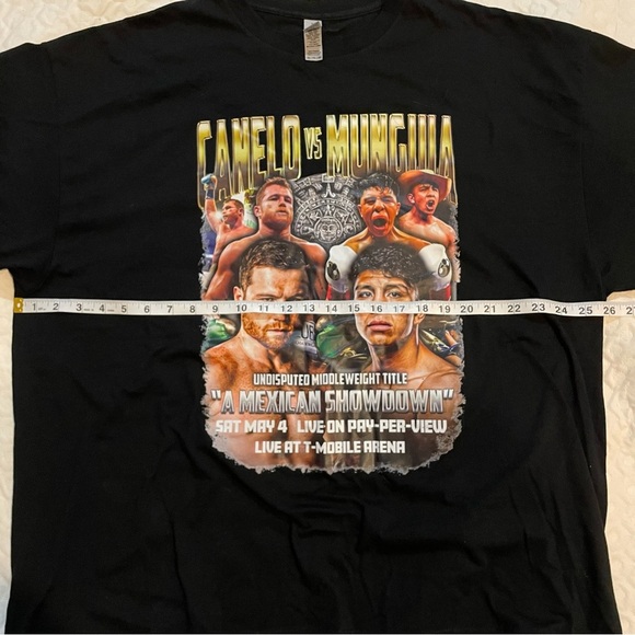 Canelo Vs Mungia Fight T SHIRT BLACK T Mobile Arena Size 2XL SAT May 4 Tee Men’s - Picture 5 of 7